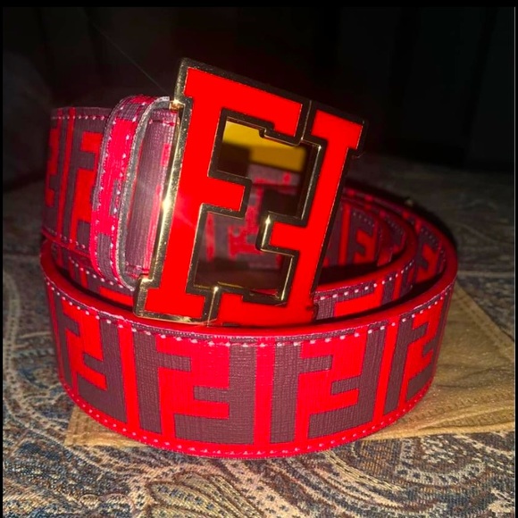 red fendi belt men's